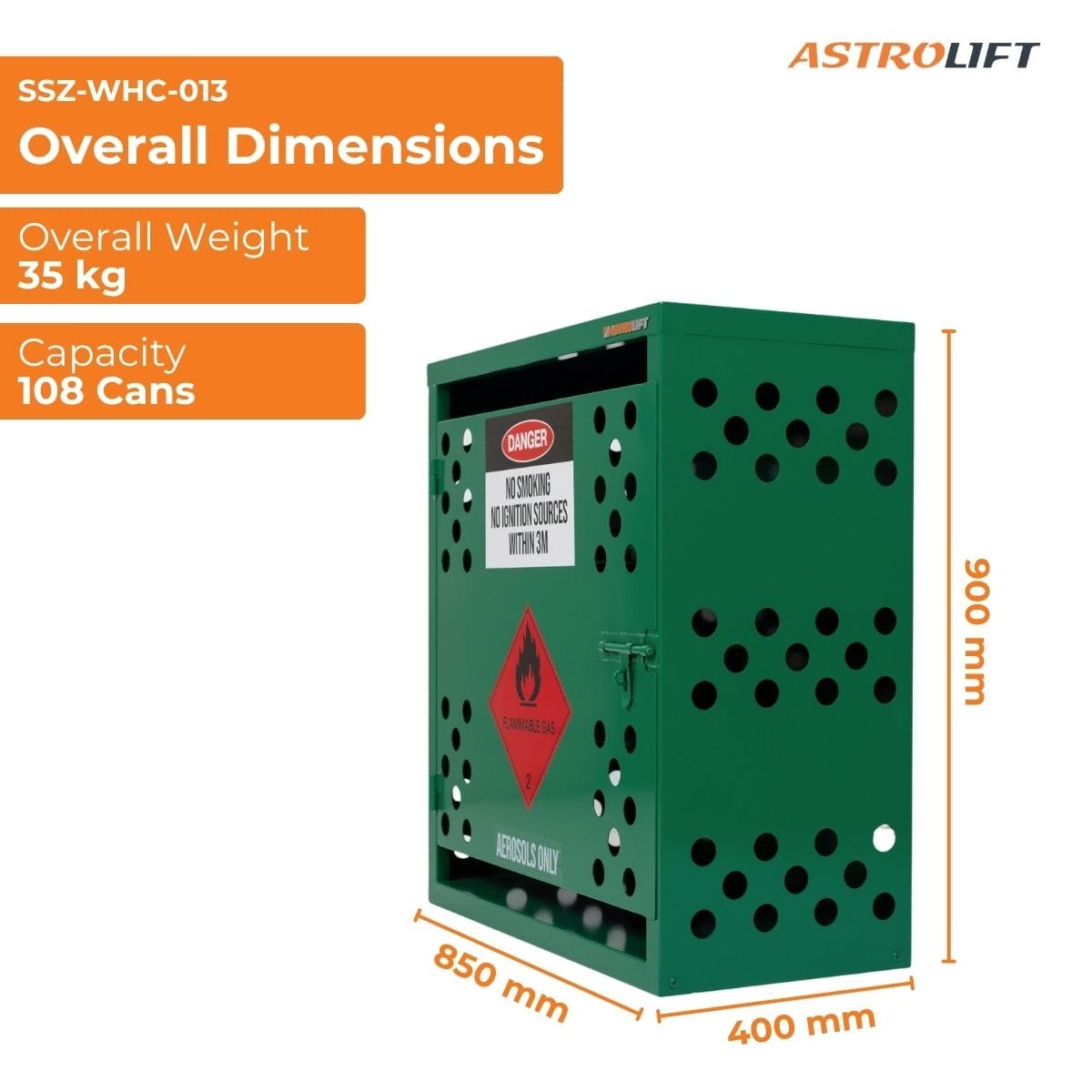 Buy Aerosol Storage Cabinet  in Safety and Protection available at Astrolift NZ